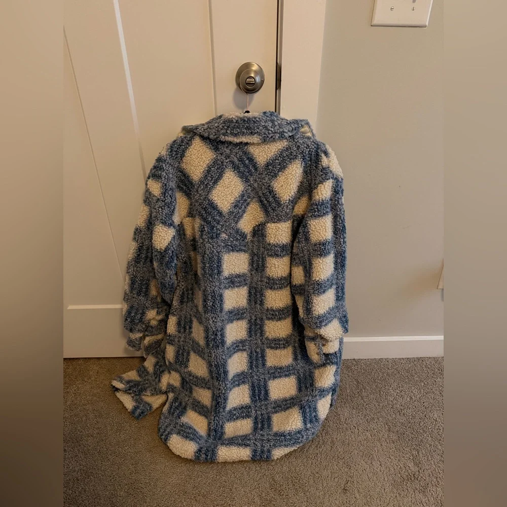 Blue and White Lulus Coat - Picture 3 of 5